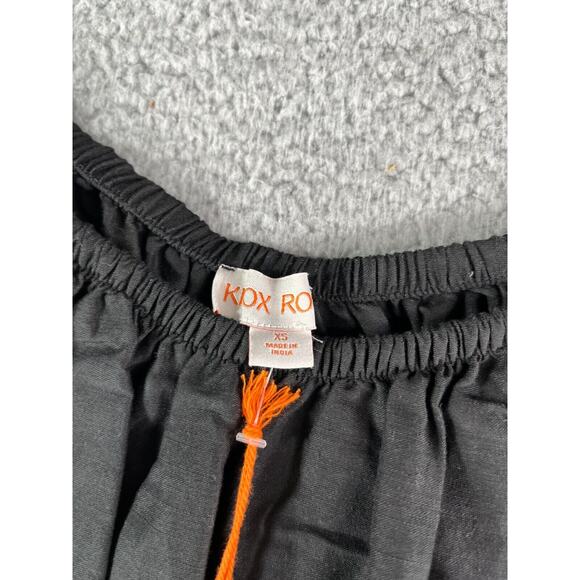 Knox Rose Dress Women XS Black Boho Cottagecore Embroidered Balloon Sleeve NWT - Picture 7 of 13